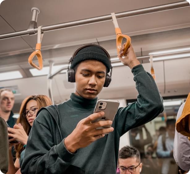 People in subway image